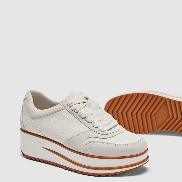 SOLD OUT ONLINE - ZARA Platform Sneakers in White - Picture 1 of 8